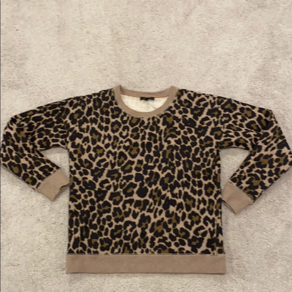 Jcrew leopard sweatshirt